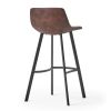 Set of 2 30" Dax Faux Leather Barstool Brown