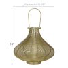 DecMode Gold Outdoor Hanging Lantern