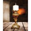 Dale Tiffany 10" x 5" Modern Asymmetrical Metal Candle Lantern Holder, Brown