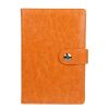 PU Leather Cover Notebook Memopad with Calendar World Map and Silk Ribbon