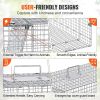 VEVOR Live Animal Cage Trap, 50" x 20" x 26" Humane Cat Trap Galvanized Iron, Folding Animal Trap with Handle for Stray Dogs, Armadillos, Raccoons, Ma