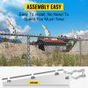 VEVOR Barbed Wire Arm Set of 10 Extend Arm Barbed Wire for 1-3/8" Top Rail Chain-Link Barbwire Arm Hot-Dip Galvanized Steel Cornered Barbwire Arm 45-D