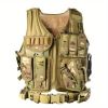 Tactical Vest for Men with Detachable Belt and Subcompact/Compact/Standard Holster for Pistol - Perfect for Airsoft and Military Training