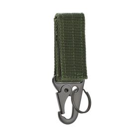 Carabiner High Strength Nylon Key Hook Webbing Buckle Hanging System Belt Buckle (Color: 1pcs Green)