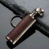 Creative Metal Keychain Lighter Wild Fire Ten Thousand Times Use Kerosene Lighters Gifts For Men