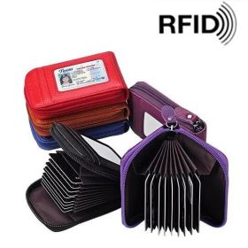 Zip Vault RFID Blocker Card Holder And Wallet HSM (Color: Purple)