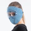 Windproof Face Warm Mask; Winter Ski Breathable Masks Fleece Face Shield Caps With HD Goggles Anti-fog Cycling Balaclava